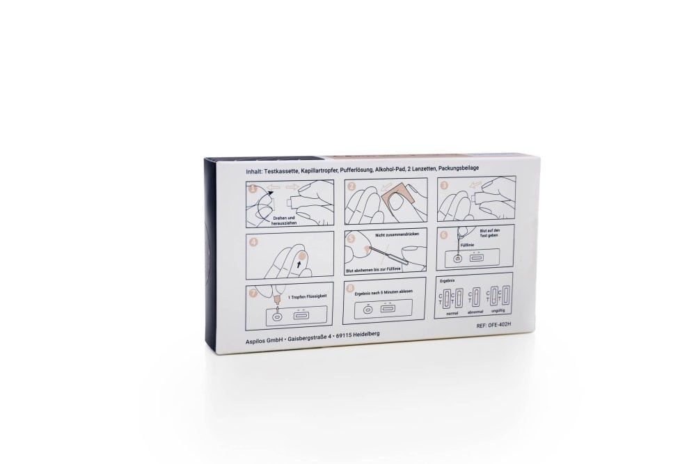 ASPILOS Ferritin EISEN Selbsttest 1 St Test