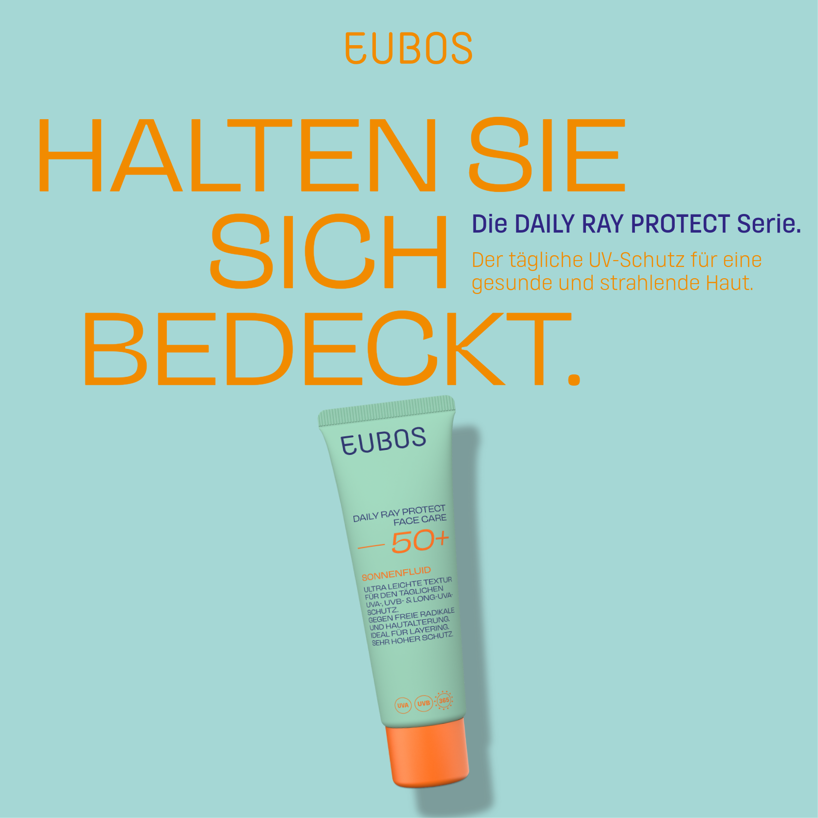 EUBOS DAILY RAY PROTECT FACE CARE 50+ SONNENFLUID 50 ml Tagescreme