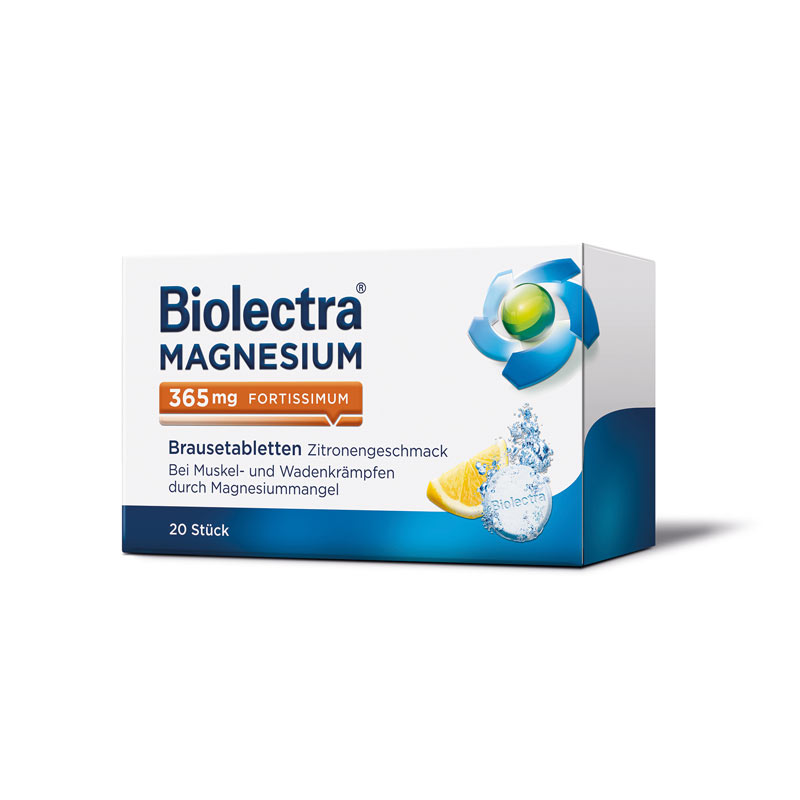 Biolectra MAGNESIUM 365mg  FORTISSIMUM Zitrone 20 St Brausetabletten