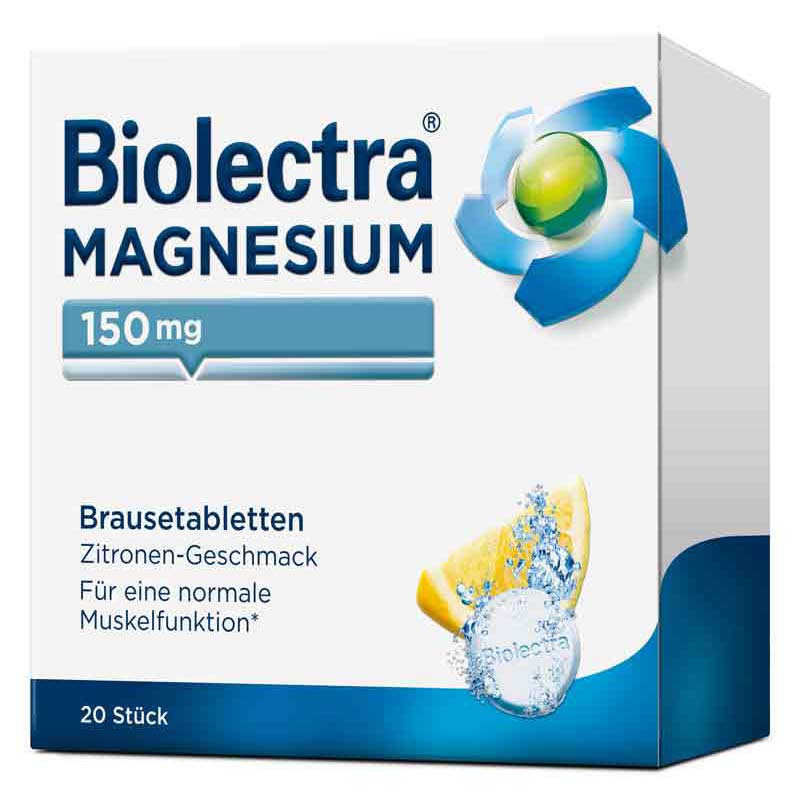 Biolectra MAGNESIUM 150mg Zitrone  20 St Brausetabletten