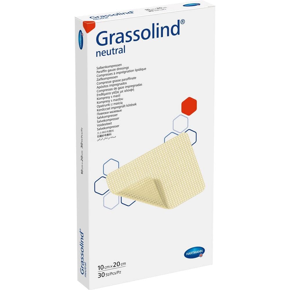GRASSOLIND Salbenkompressen 10x20 cm steril 30 St Kompressen