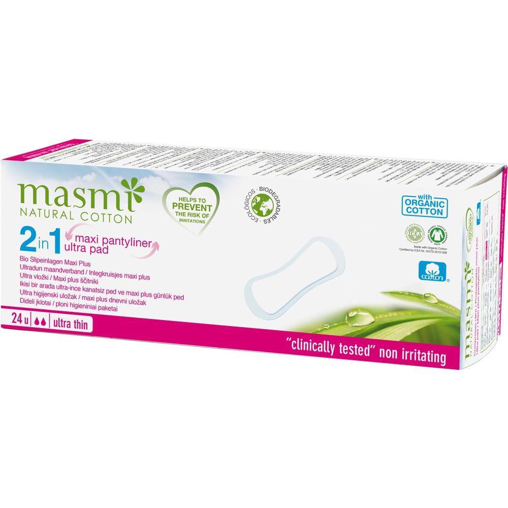 BIO SLIPEINLAGEN Maxi extra lang 100% Bio-BW MASMI 24 St