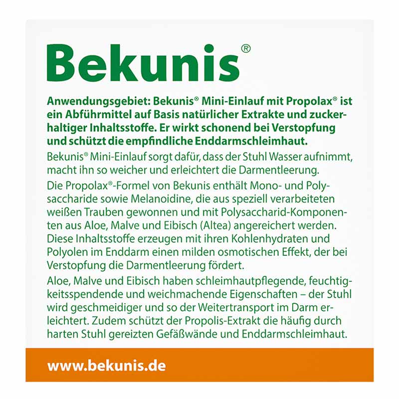 Bekunis MINI-EINLAUF mit Propolax 6 St Klistiere