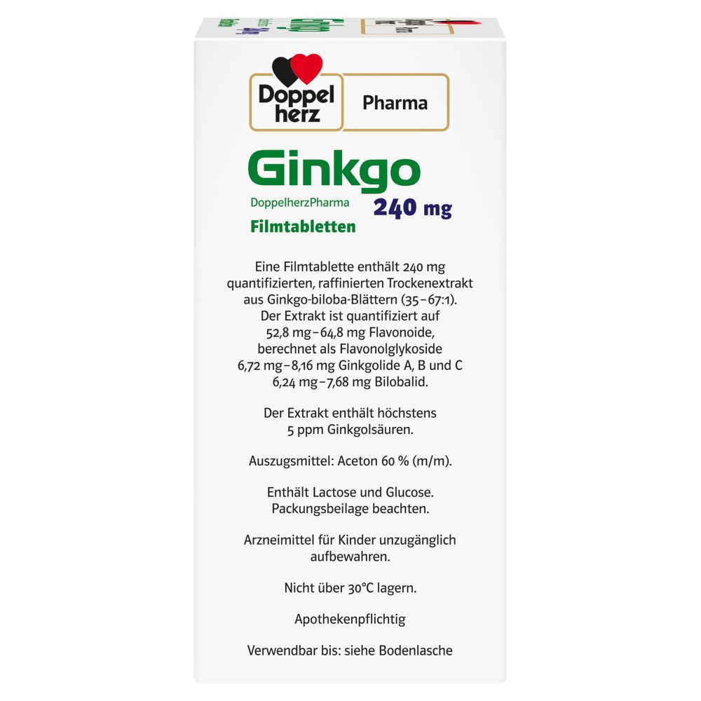 Doppelherz Pharma Ginkgo 240mg 120 St Filmtabletten