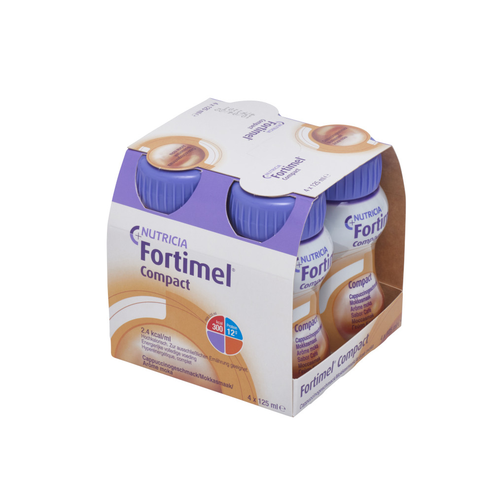 Fortimel Compact  2.4 Trinknahrung Cappuccino 6X4X125 ml Flüssigkeit