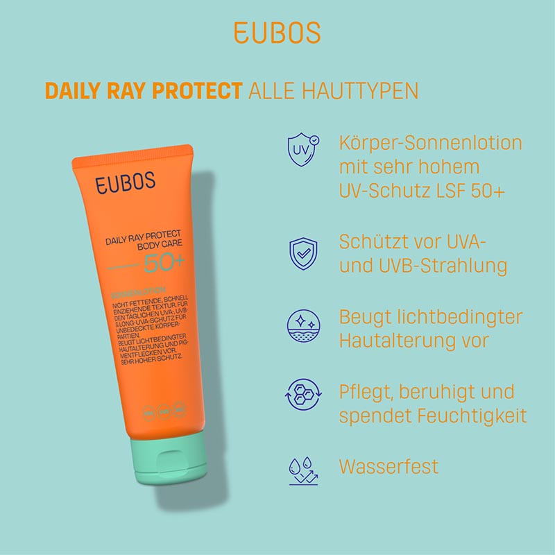 EUBOS DAILY RAY PROTECT BODY CARE 50+ 125 ml Lotion