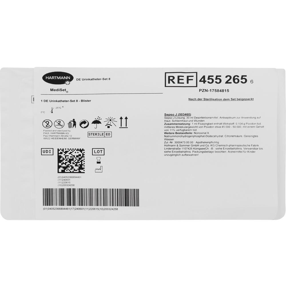 Urinkatheter-Set 8 1 St Kombipackung