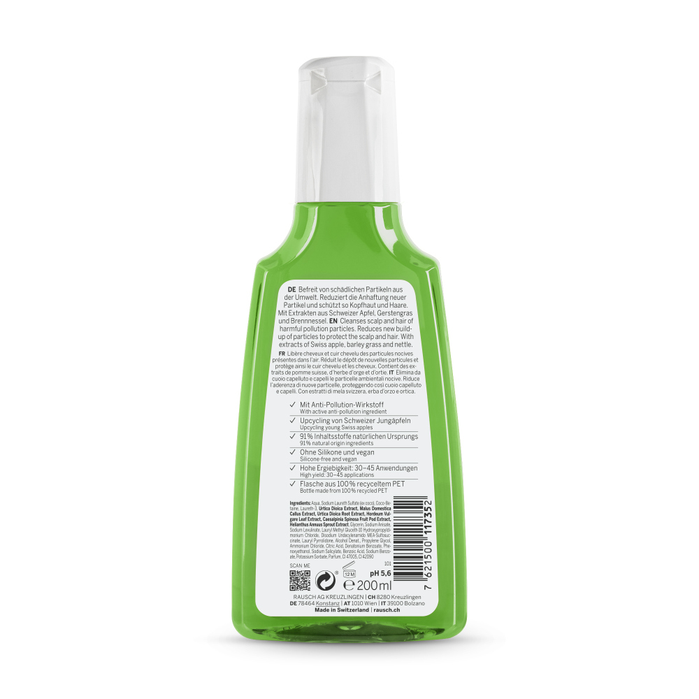 RAUSCH Anti-Pollution-Shampoo mit Schweizer Apfel 200 ml Shampoo