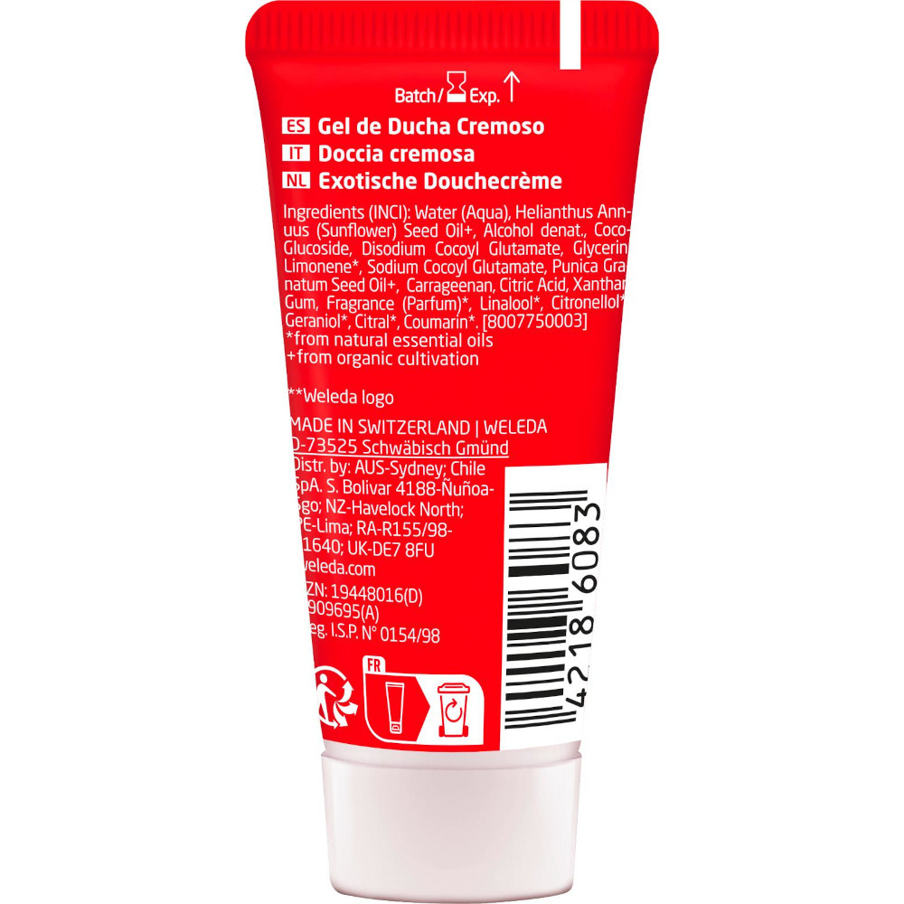 Weleda Inspire Shower Cream Granatapfel 20 ml Duschgel