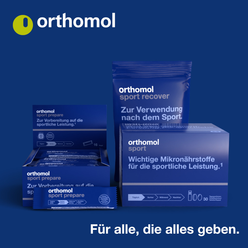 orthomol sport protein - Eiweißpulver mit Kreatin und BCAA - Schokoladen-Geschmack - Pulver