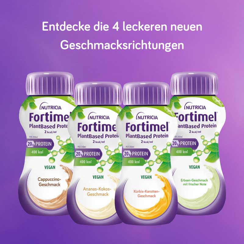 NUTRICIA Fortimel PlantBased Protein 2 kcal/ml Cappuccino-Geschmack 4X200 ml Flüssigkeit