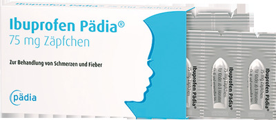 Ibuprofen P&auml;dia 75 mg Z&auml;pfchen 10 St Suppositorien