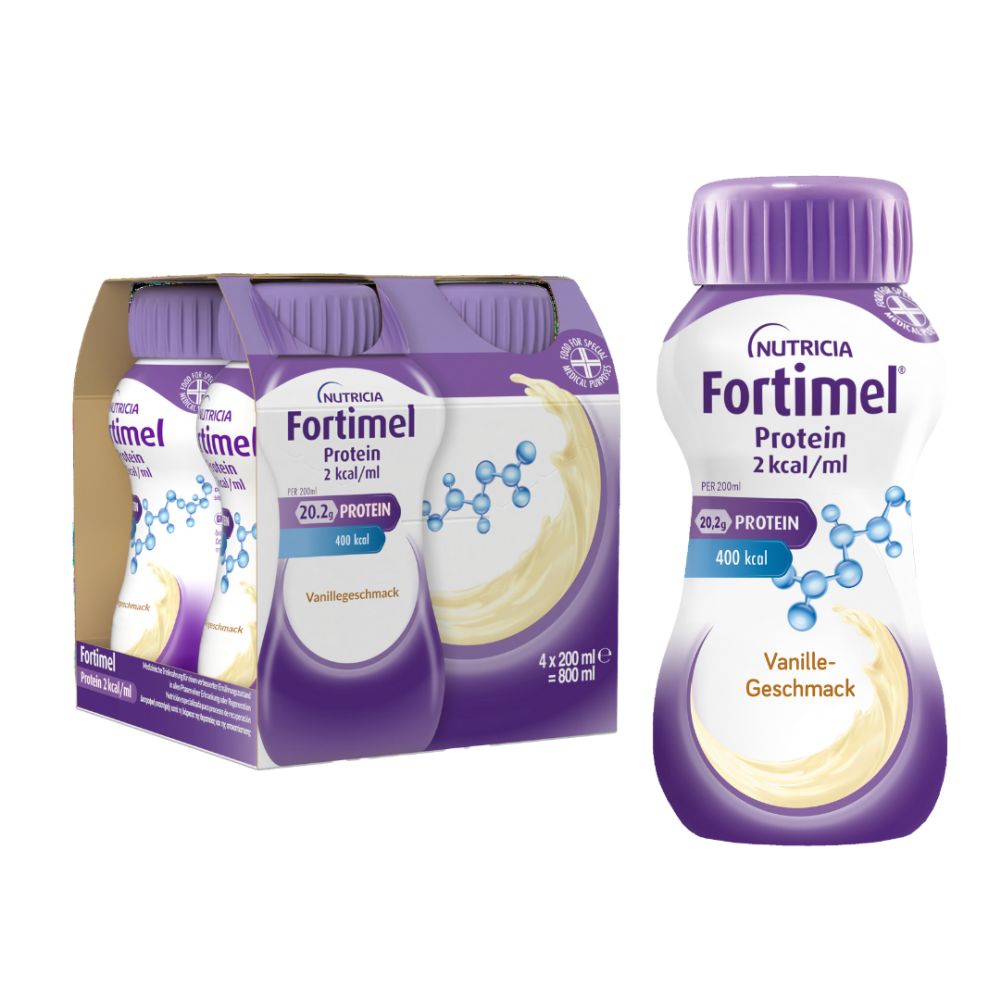Fortimel Protein 2 kcal Vanille 4X200 ml Flüssigkeit