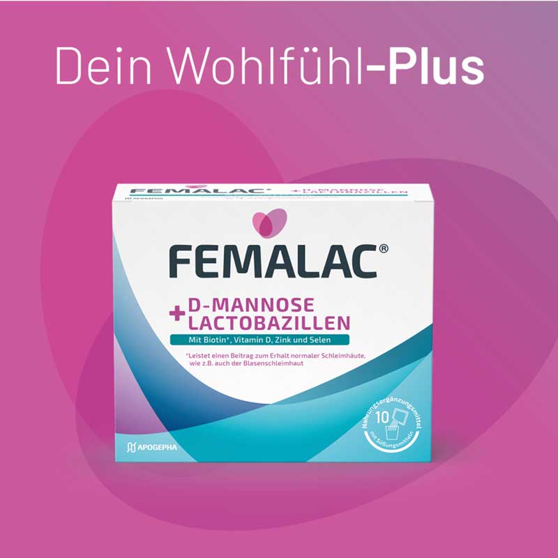 FEMALAC D-MANNOSE + LACTOBAZILLEN 10 St Pulver zur Herstellung einer Lösung zum Einnehmen