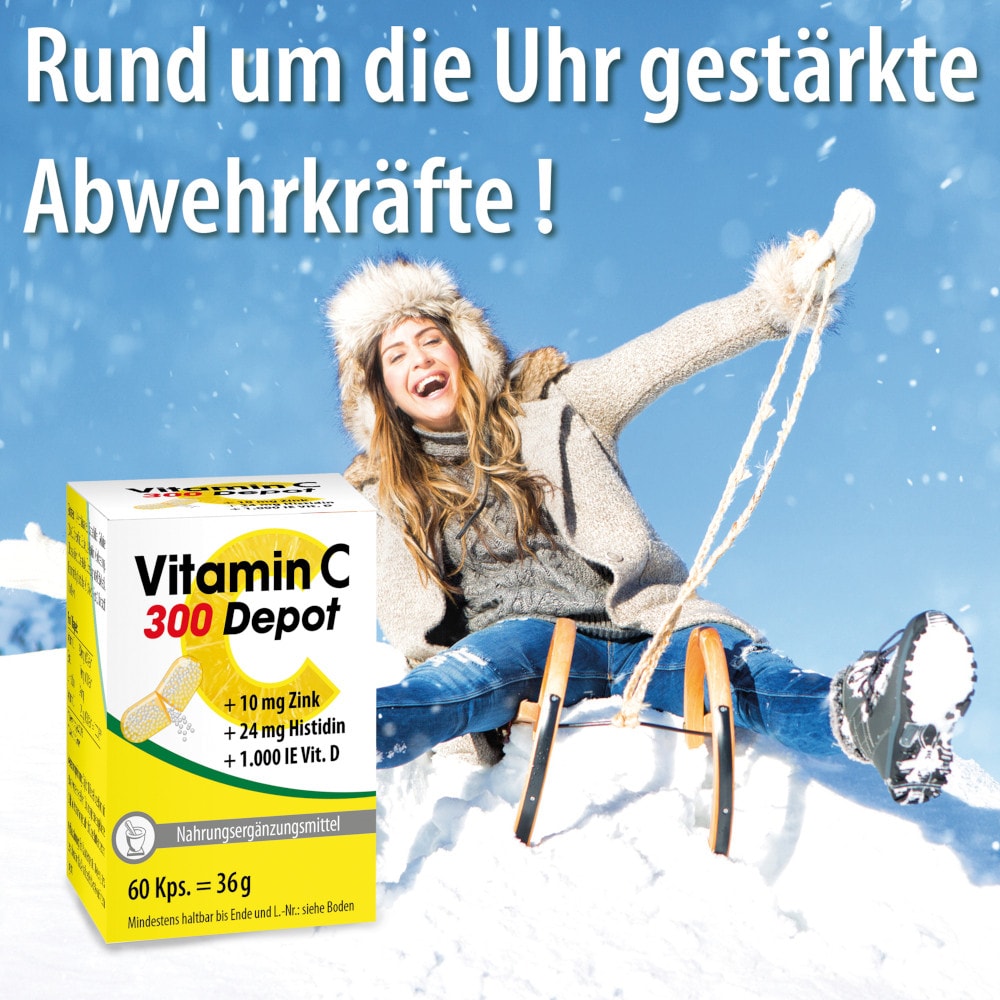 VITAMIN C 300 Depot+Zink+Histidin+D Kapseln 60 St Kapseln