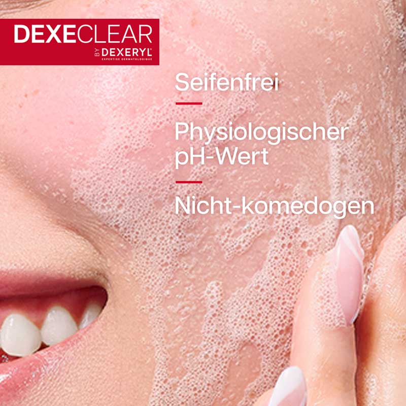 DEXECLEAR schäumendes Reinigungsgel bei unreiner Haut 400 ml Gel