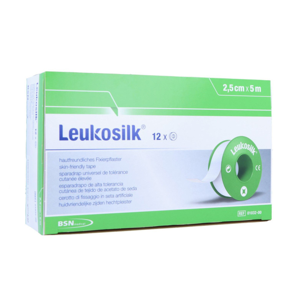 LEUKOSILK 2,5 cmx5 m 12 St Pflaster