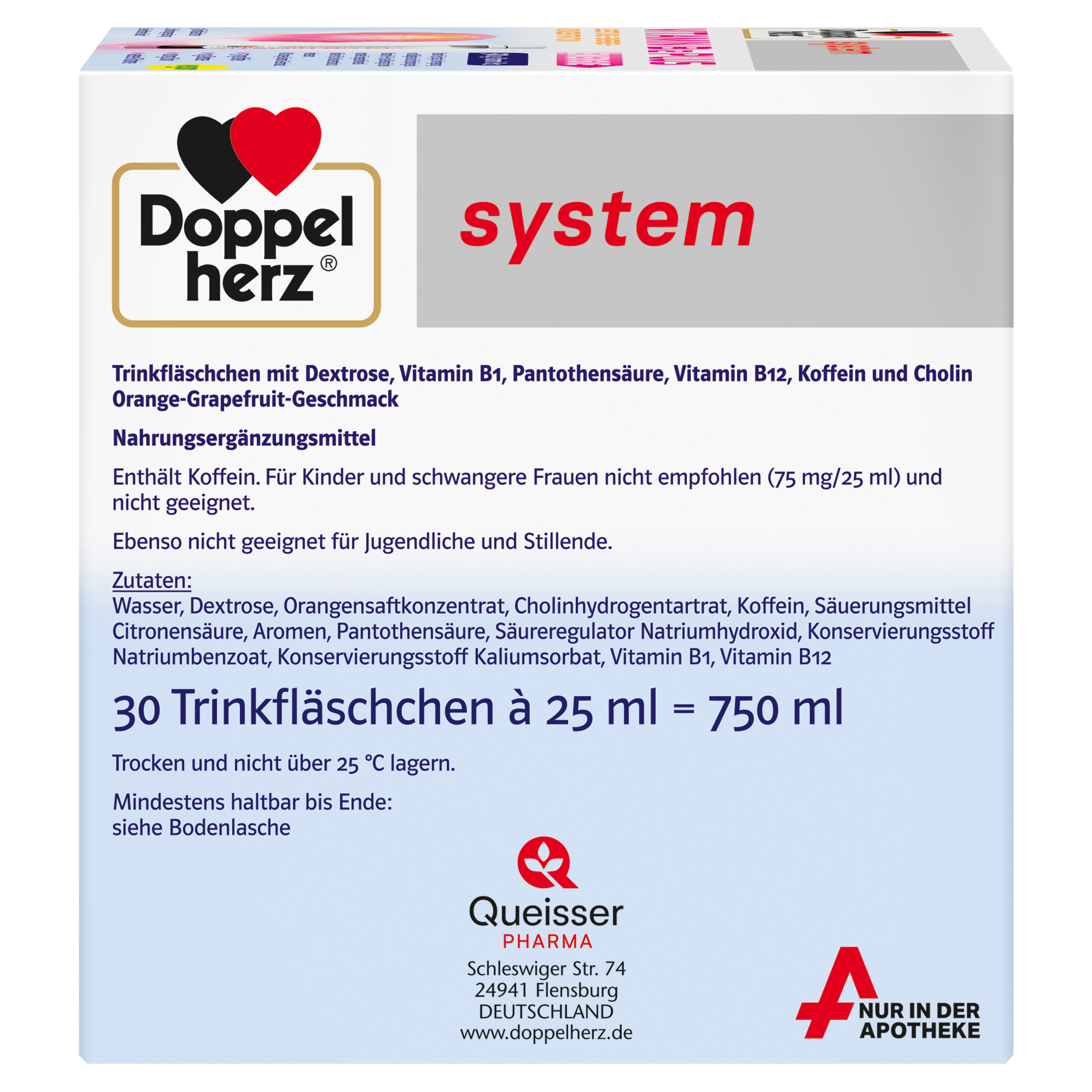 Doppelherz system VITAMIN B12 PLUS ENERGIE 30X25 ml Trinkampullen