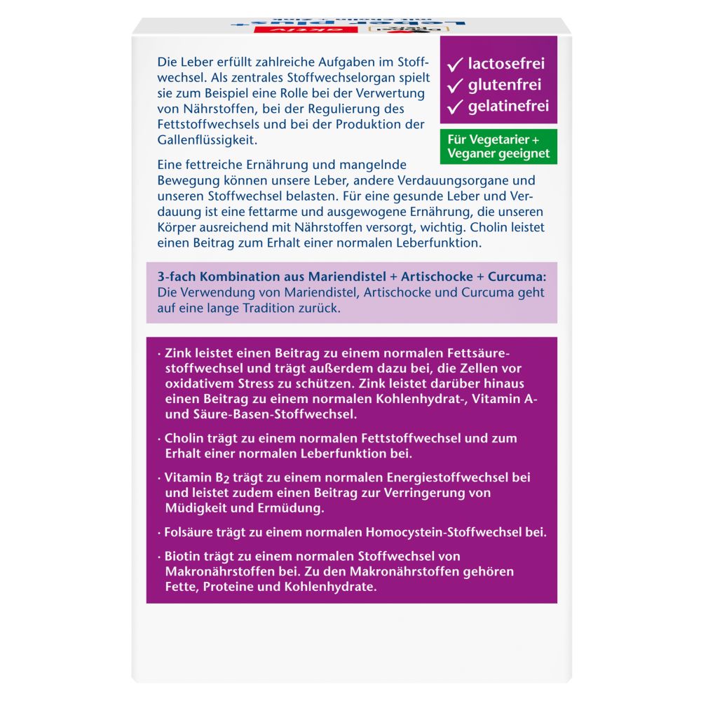 Doppelherz aktiv Leber plus mit Cholin + Zink 30 St Kapseln