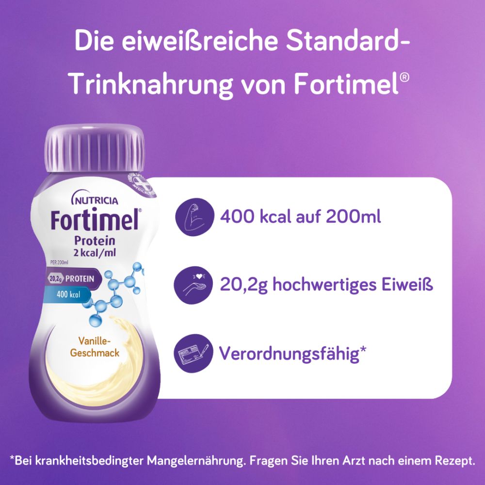 Fortimel Protein 2 kcal/ml Vanille-Geschmack 32X200 ml Flüssigkeit