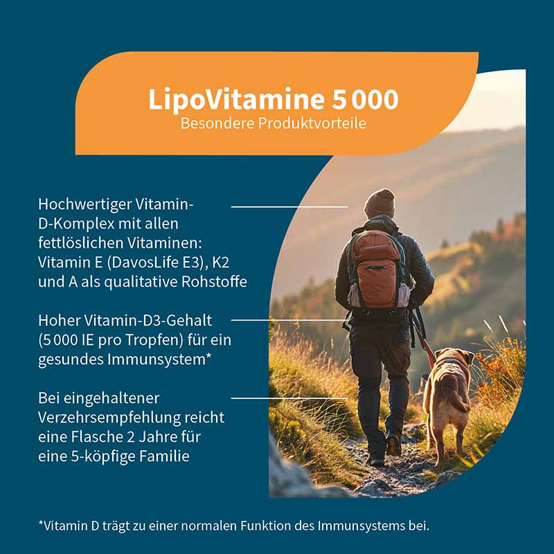 NatuGena Lipo Vitamine 5000 DavosLife E3 700 Tropfen 20 ml Öl