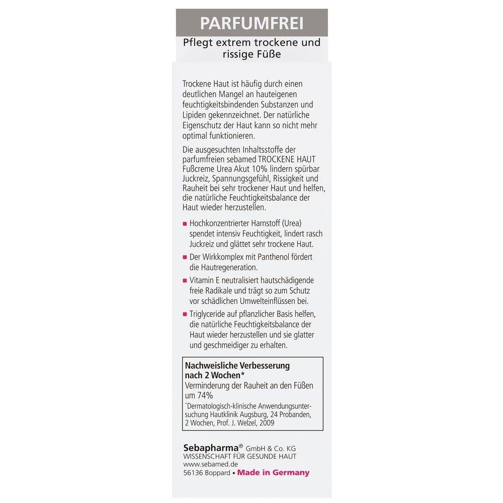 sebamed TROCKENE HAUT FUß CREME   100 ml Creme