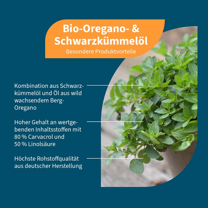 NatuGena Bio-Oregano & Schwarzkümmelöl 90 St Kapseln