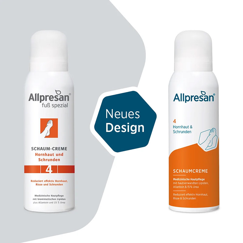 Allpresan Fuß spezial Nummer 4 Original Schaum-Creme Hornhaut und Schrunden 125 ml Schaum