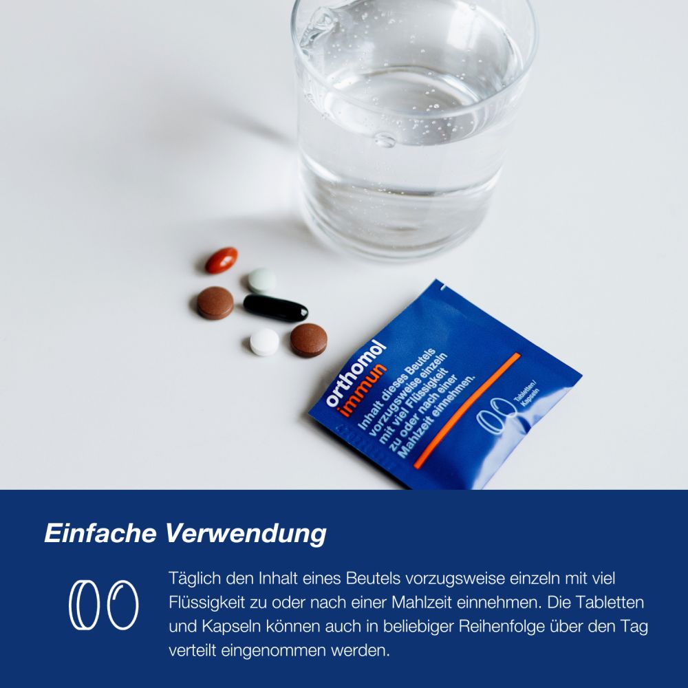 orthomol immun - Mikronährstoffe mit Vitamin C, Vitamin D und Zink - Tabletten/Kapseln