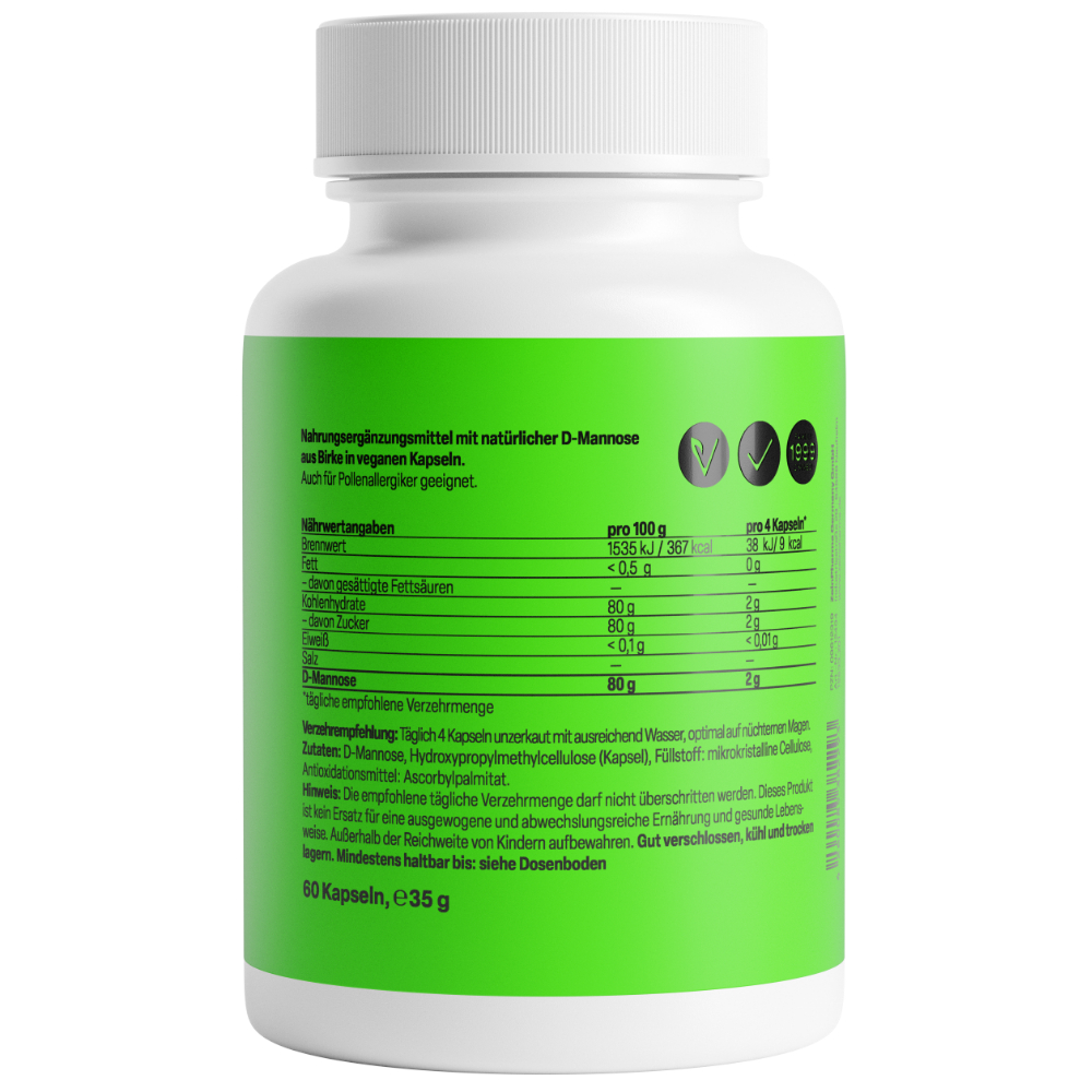 Zein PHARMA Natural D-Mannose 500mg  60 St Kapseln