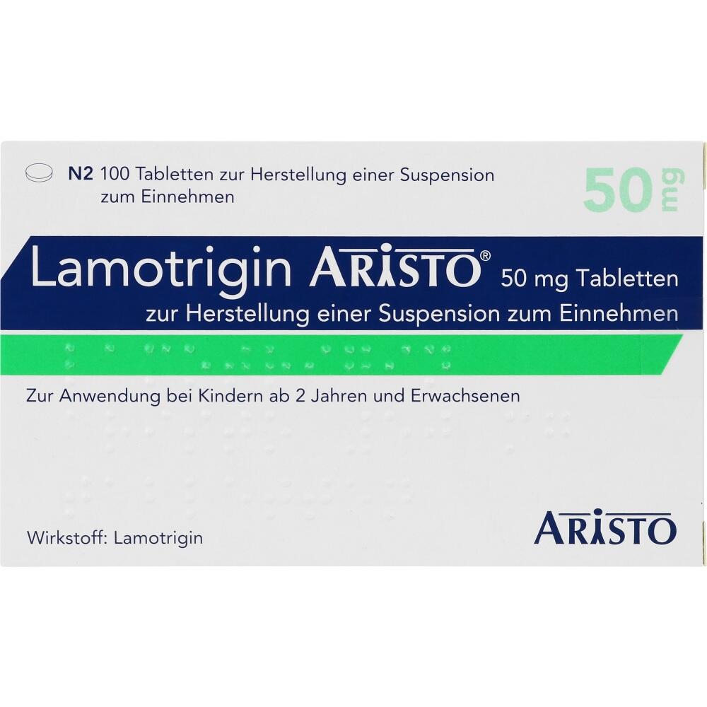 Lamotrigin Aristo 50mg suspendierbare Tabletten 100 St Tablette zur Herstellung einer Suspension zum Einnehmen
