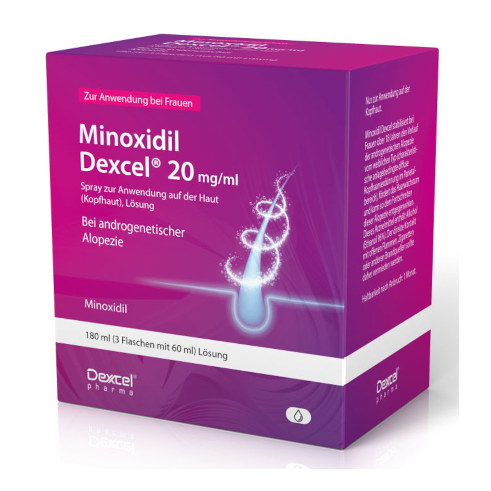 Minoxidil Dexcel 20 mg/ml 3X60 ml Lösung