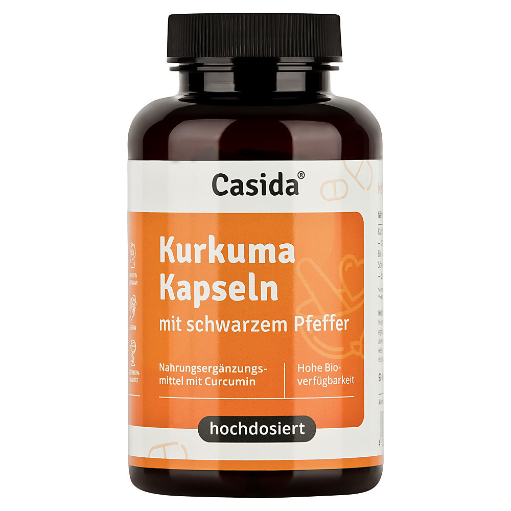 Casida Kurkuma Kapseln mit schwarzem Pfeffer 90 St Kapseln