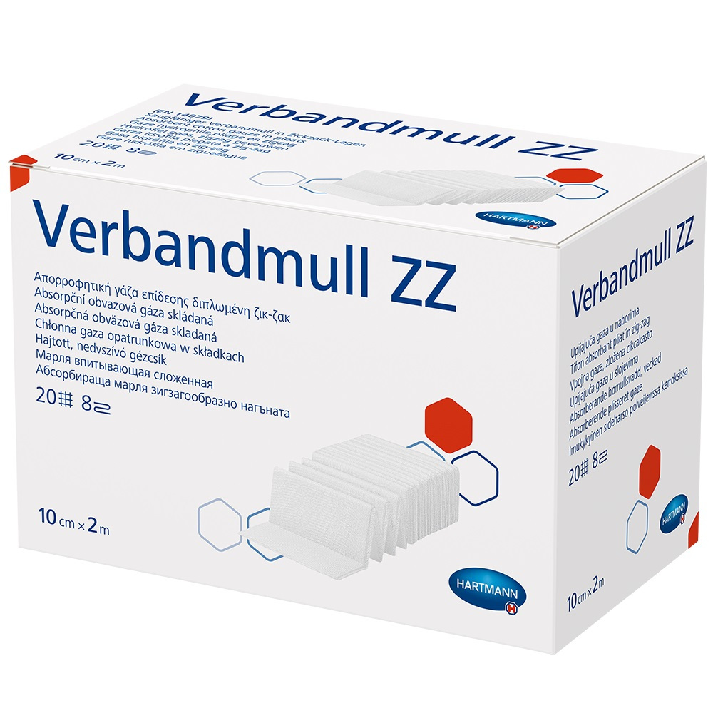 VERBANDMULL Hartmann 10 cmx2 m zickzack 1 St Verband