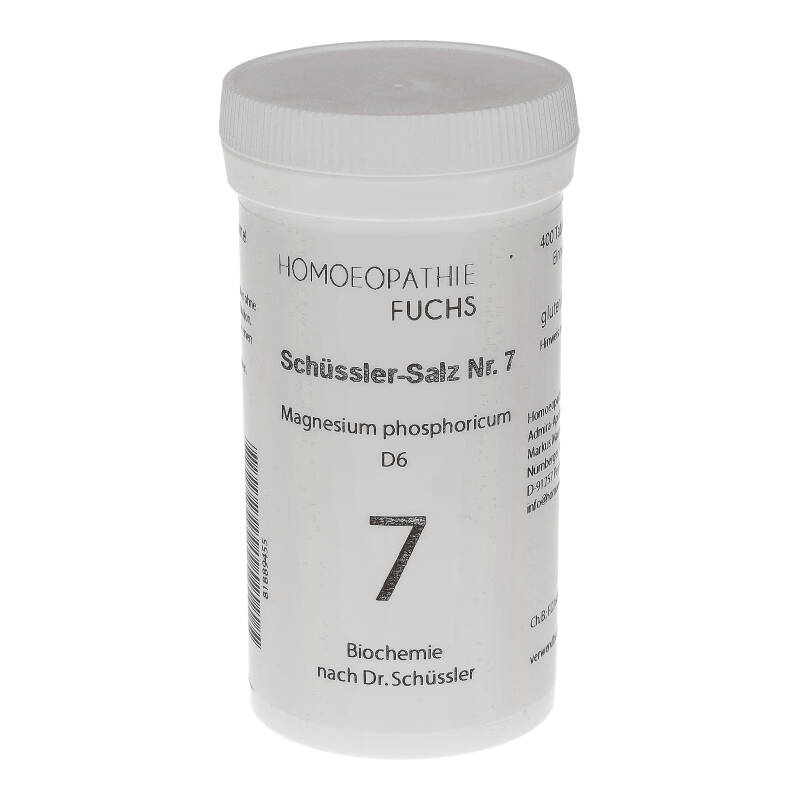 HOMOEOPATHIEFUCHS Schüssler-Salz Nummer 7 Magnesium phosphoricum D6 Biochemie 400 St Tabletten