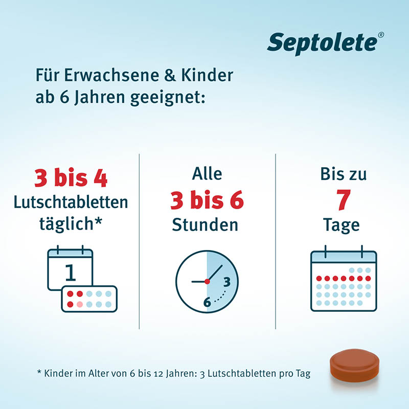 Septolete mit Cola-Geschmack 3mg/1mg 16 St Lutschtabletten