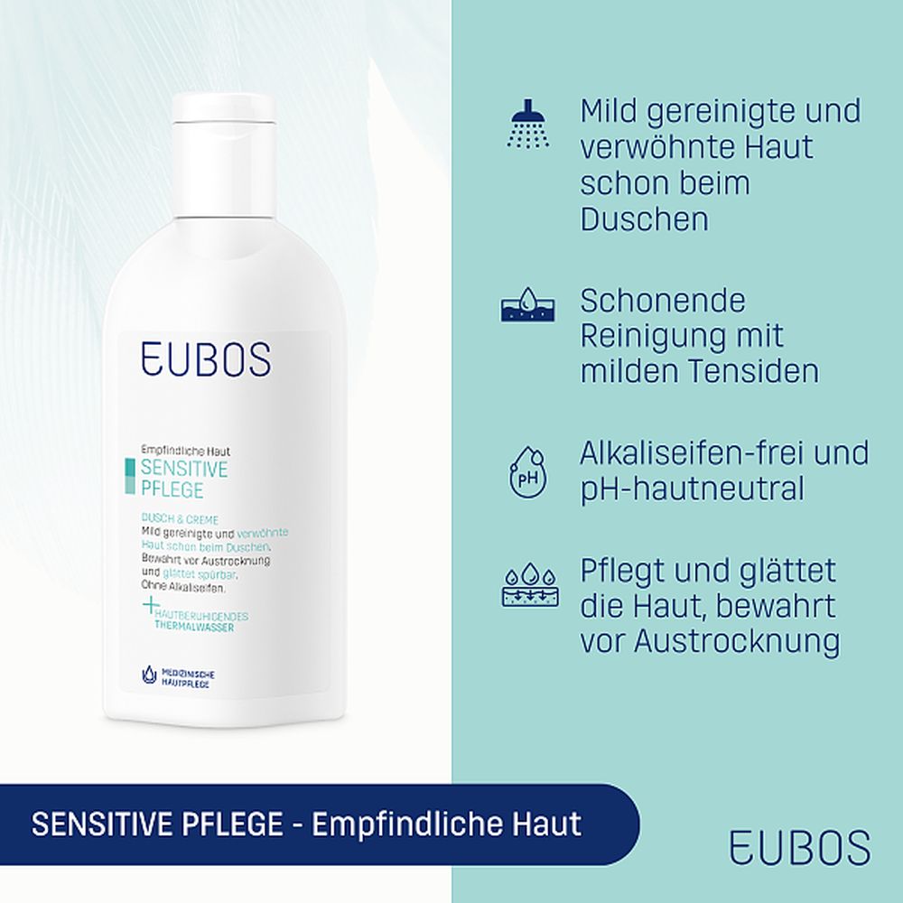 EUBOS SENSITIVE PFLEGE Dusch & Creme  200 ml Emulsion