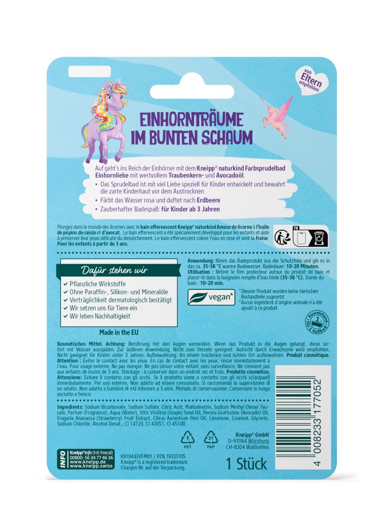 Kneipp naturkind Sprudelbad Einhornliebe 1 St Bad