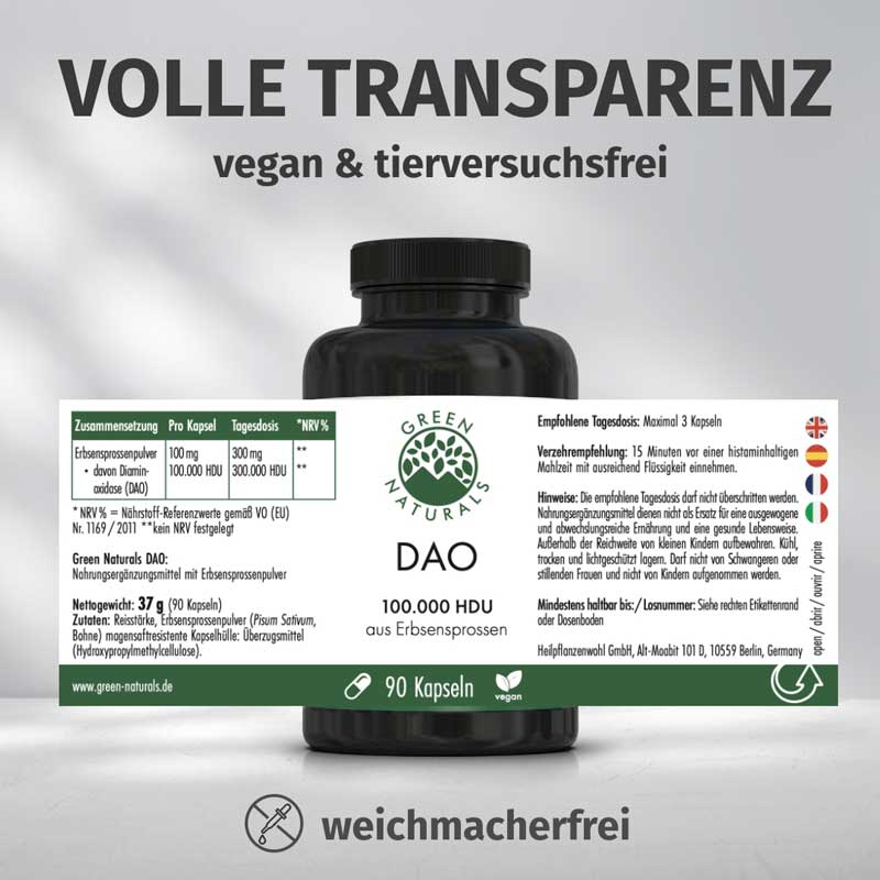 GREEN NATURALS DAO 100 mg 90 St Kapseln