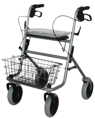 ROLLATOR standard mit Korb und Tablett silber 1 St