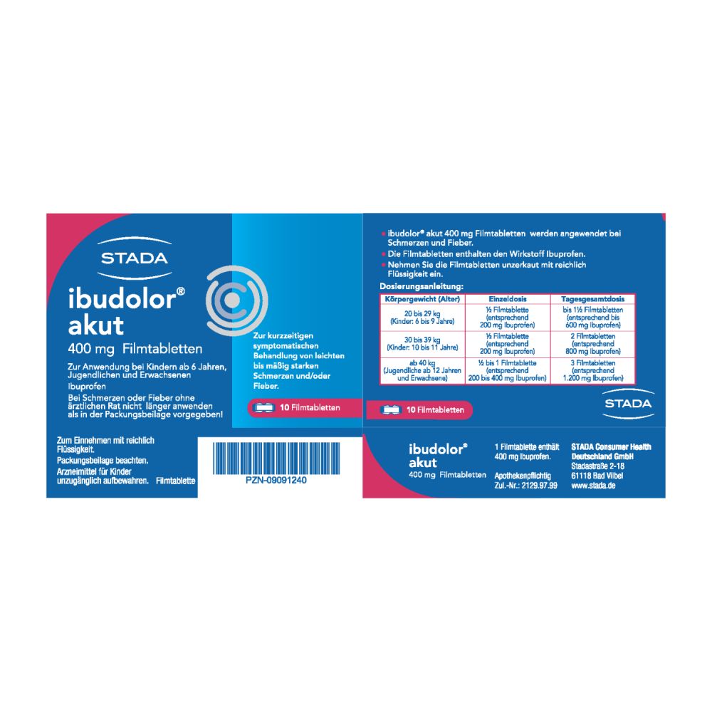 ibudolor akut 400mg 10 St Filmtabletten