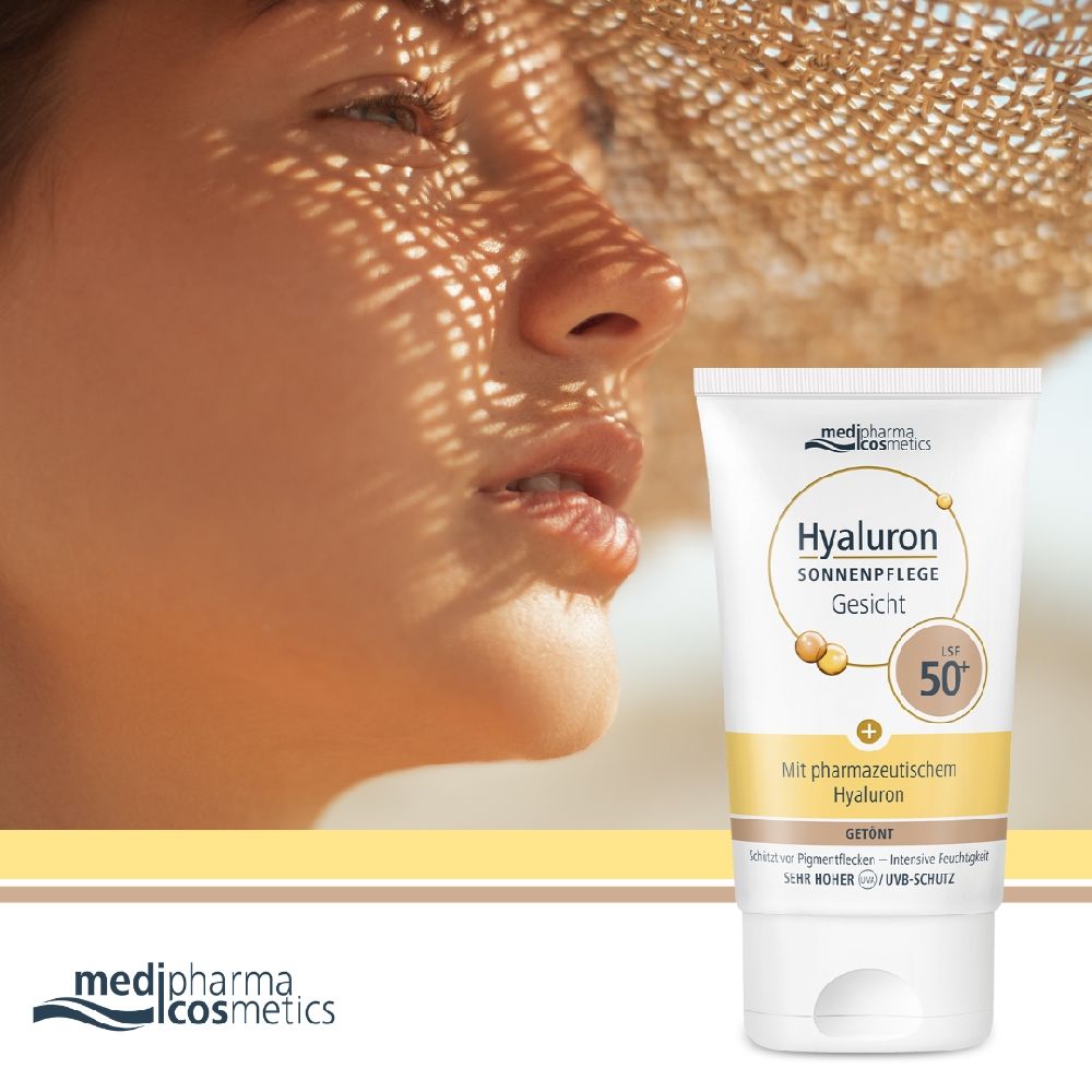 HYALURON Sonnenpflege Gesicht LSF 50+ getönt 50 ml Creme