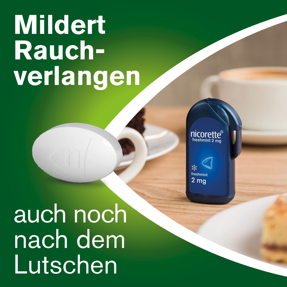 nicorette Lutschtabletten freshmint 2 mg 80 Stk. Doppelpack 2X80 St Lutschtabletten