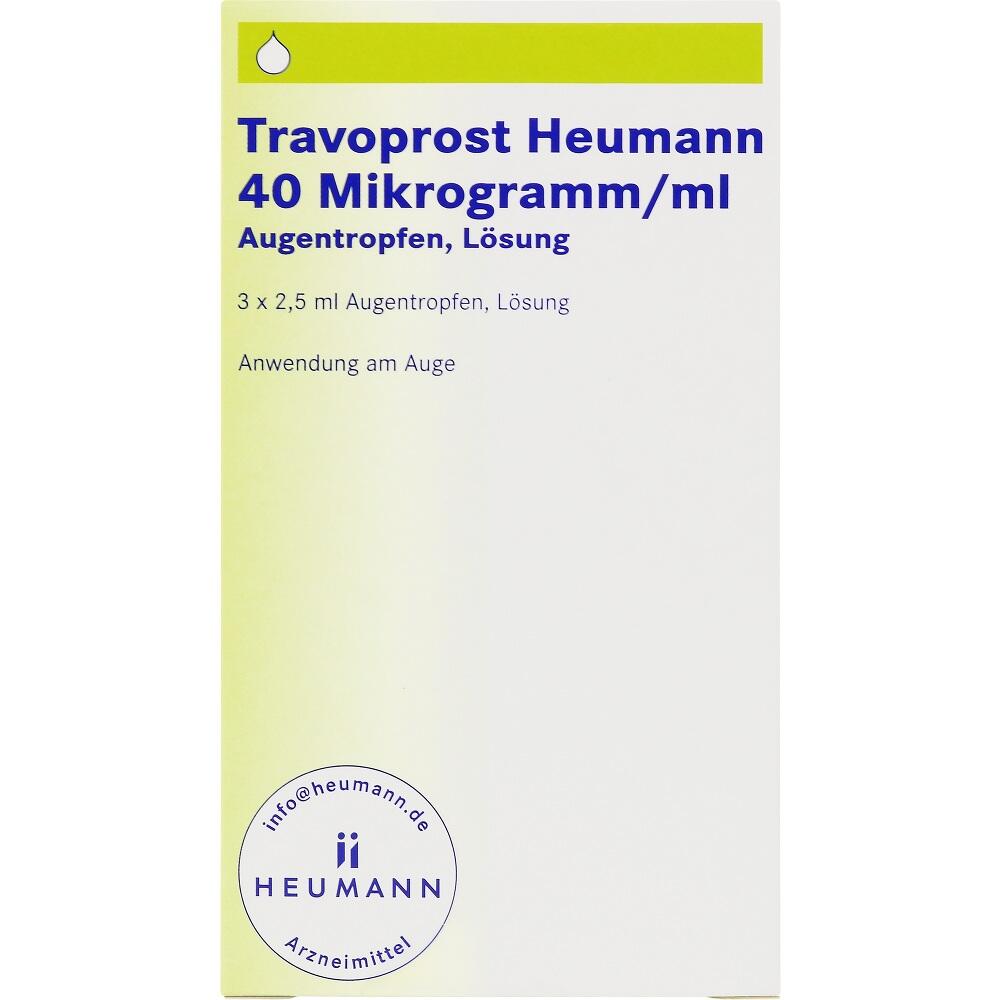 Travoprost Heumann 40 Mikrogramm/ml 3X2.5 ml Augentropfen