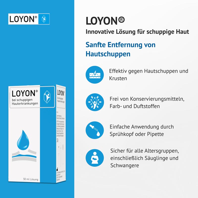 LOYON bei Schuppenflechte, Milchschorf & Kopfgneis 50 ml Lösung 50 ml Lösung