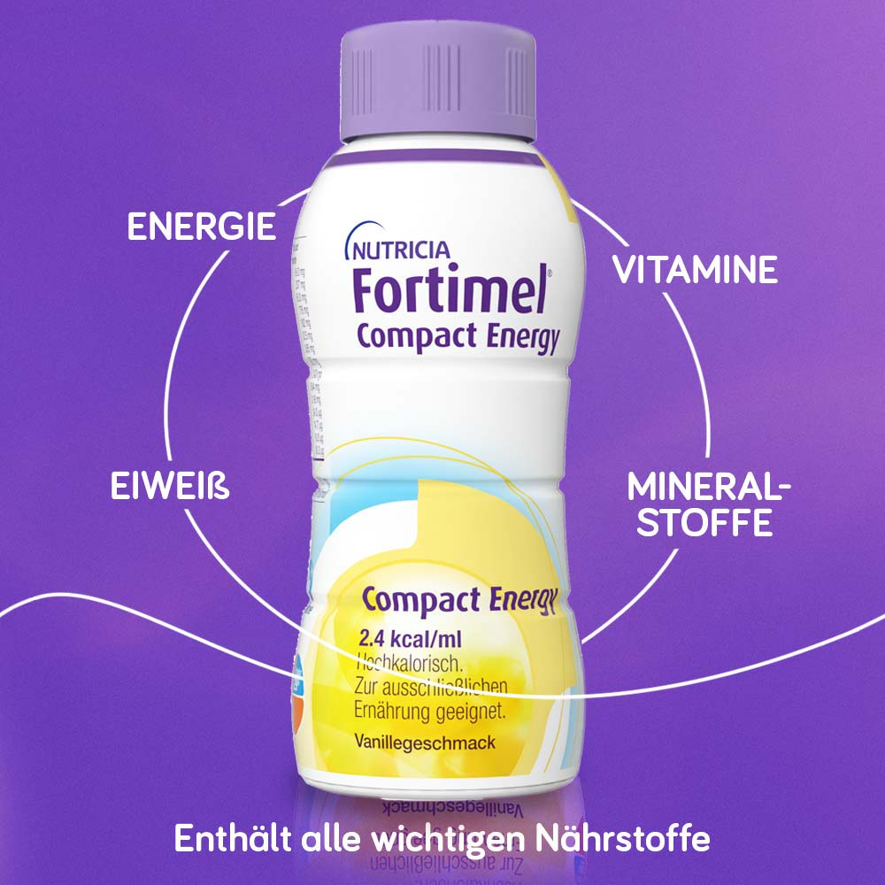 Fortimel Compact Energy Trinknahrung Vanille 4X300 ml Flüssigkeit
