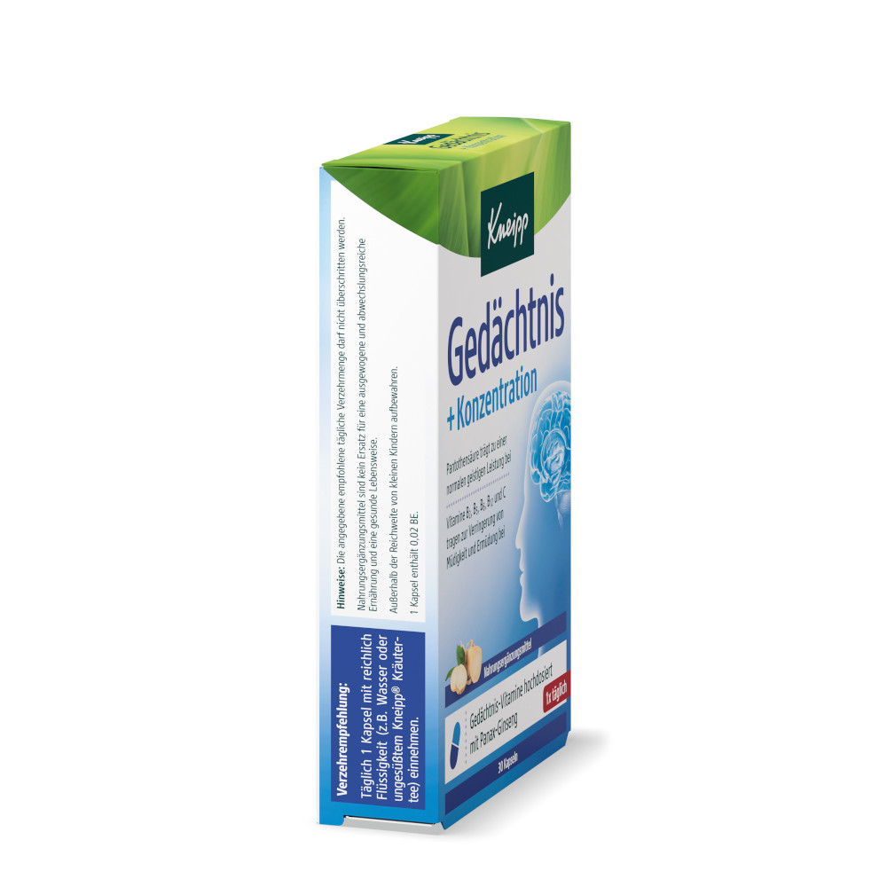 Kneipp Gedächtnis + Konzentration 30 St Kapseln