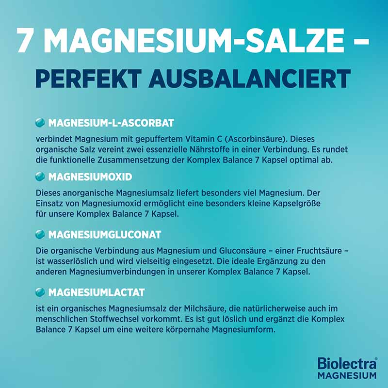Biolectra MAGNESIUM Komplex Balance 7  120 St Kapseln