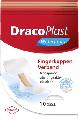 DracoPlast waterproof Fingerkuppen-Verband 3,7 × 6,6 cm 10 St Pflaster