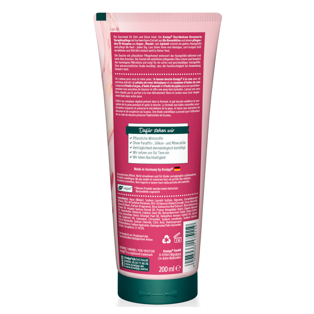 Kneipp Duschbalsam Rosenzarte Verwöhnpflege 200 ml Duschgel